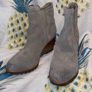 Joan of Artic Wedge Chelsea Waterproof Boot Black